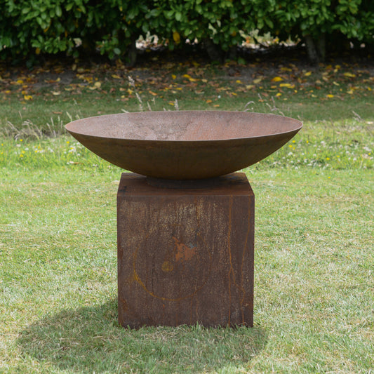 Rustic Fire Bowl & Stand - 80cm Diameter