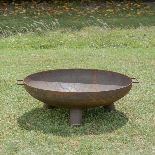 Rustic Fire Bowl with Legs - 80cm Diameter