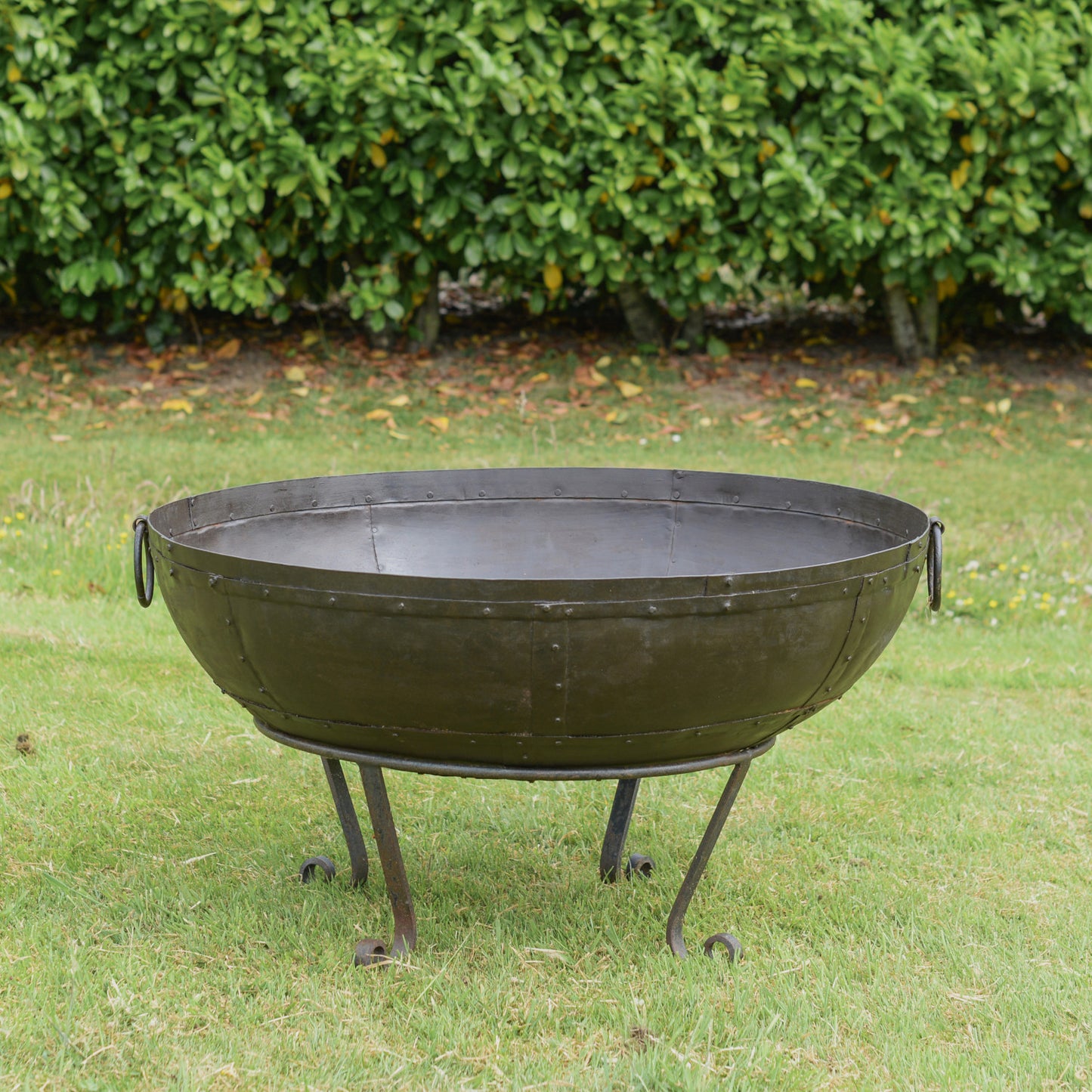 Wrought Iron Kadai Fire Bowl 110cm Diameter