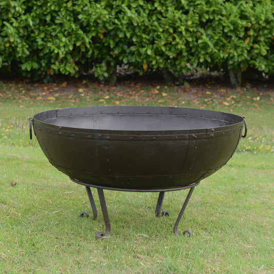 Wrought Iron Kadai Fire Bowl 120cm Diameter