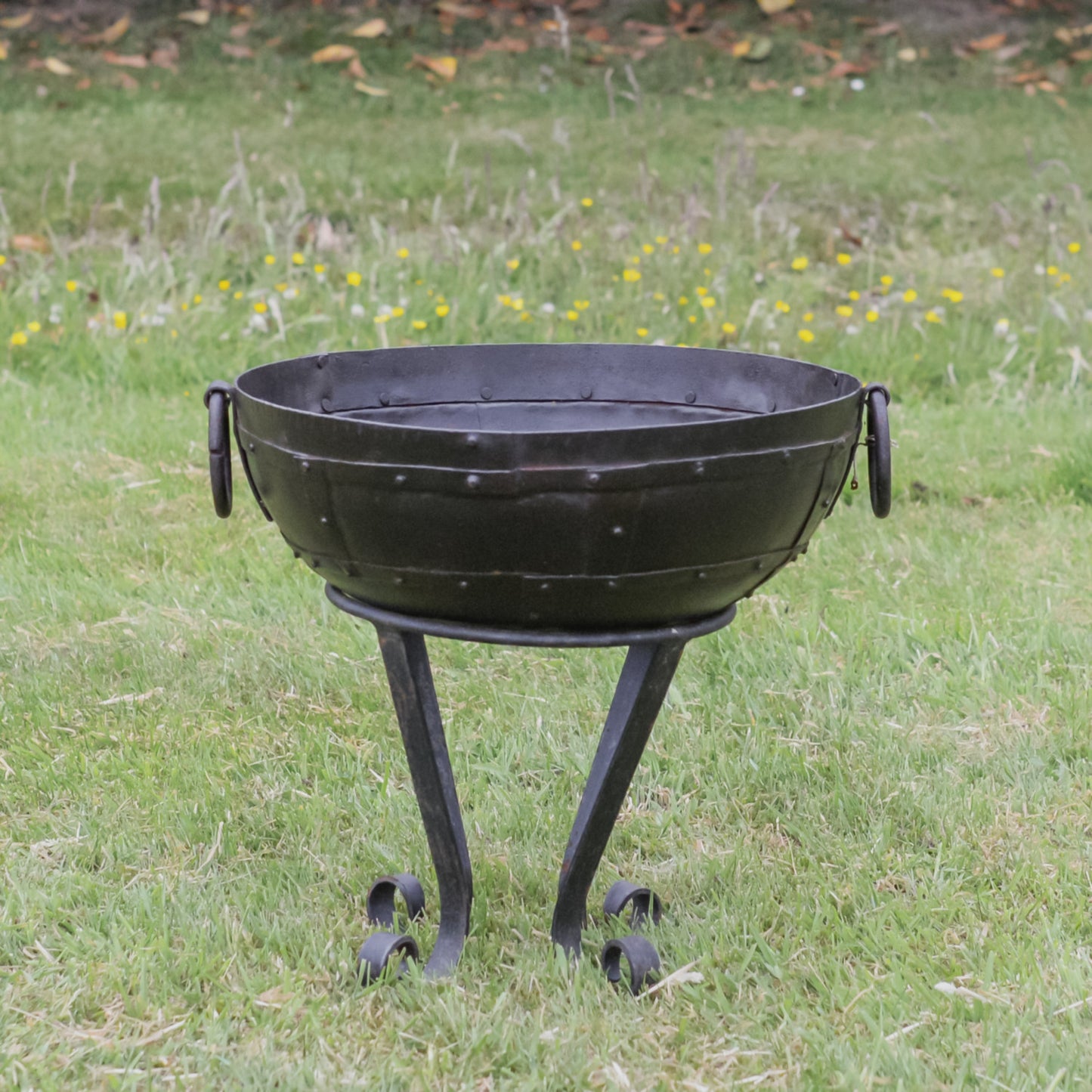 Wrought Iron Kadai Fire Bowl 50cm Diameter