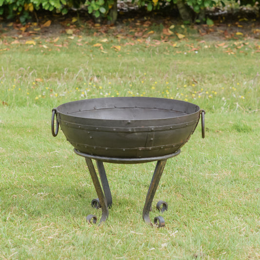 Wrought Iron Kadai Fire Bowl 60cm Diameter